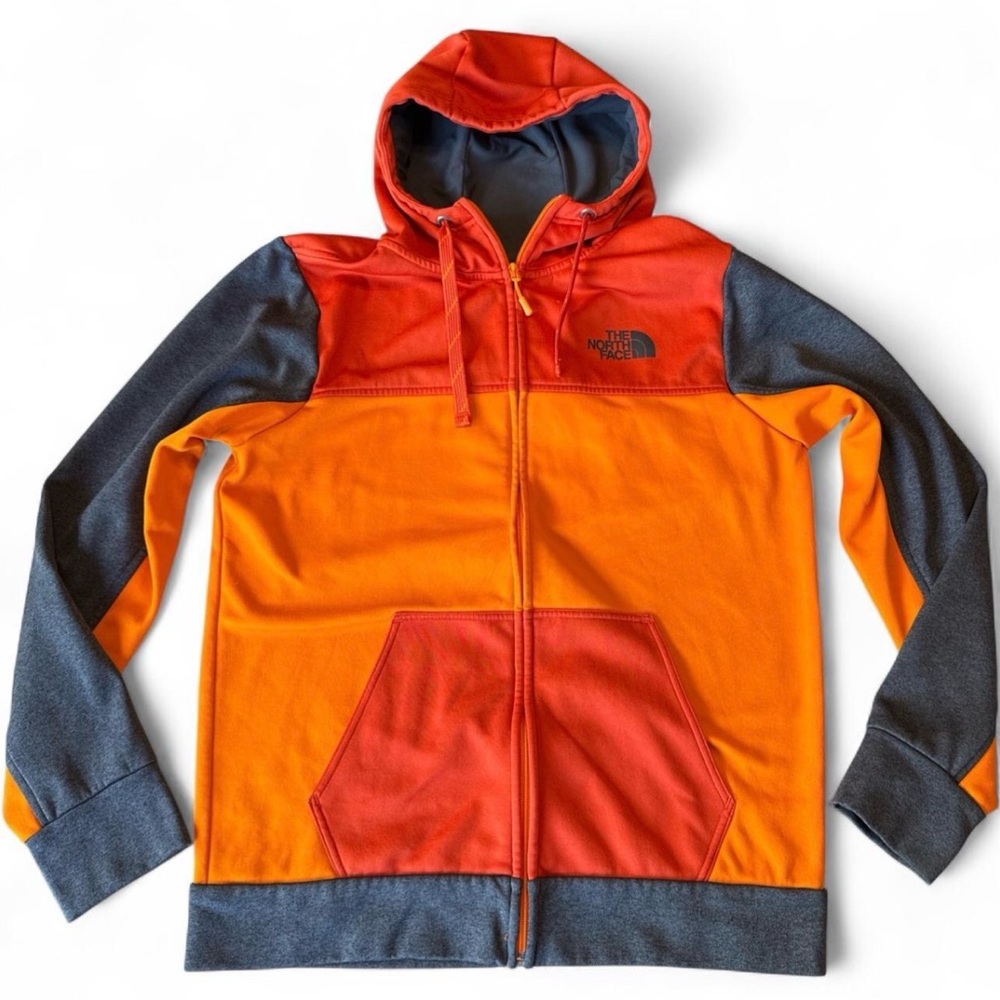 The North Face Vibrant Orange and Charcoal Jacket